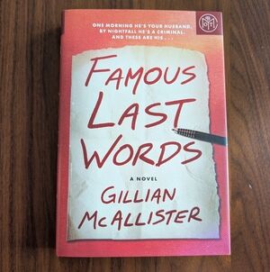 New Book Of The Month Famous Last Words Book by Gillian McAllister